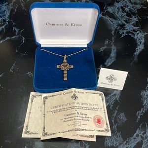 Camrose & Kross ruby cross necklace